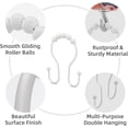 thumbnail image 2 of Shower Curtain Hooks, Shower Curtain Rings Rust Proof Balanced Smooth Glide Double Shower Curtain Hooks, White Shower Curtain Hooks, Shower Hooks for Shower Curtain 12 Pcs, 2 of 5