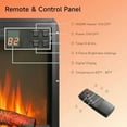thumbnail image 6 of 23" Electric Fireplace Insert, Fireplace Heater with Remote, Adjustable 4 Flame Brightness, Log Set, Low Noise, 8H Timer, Overheating Protection, 1400W (22 15/16" X 19 11/16"), 6 of 13