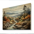 thumbnail image 2 of Designart "Smoky Mountains Forest Great wall art II" Landscapes Print on Natural Pine Wood, 2 of 5