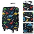 thumbnail image 5 of Dark Cartoon Dinosaurs Flowers Hearts Palm Trees Pattern Luggage Cover Fashion Suitcase Cover Baggage Covers Fit 25-28 Inch Luggage (Go Travel), 5 of 5