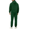 thumbnail image 4 of Nokdvo Mens Hoodie Set Long Sleeve Suits Sets with Pockets Solid Color Hoodies and Sweatpants Sets Athletic Training Lounge Fashion Sport Outfits,Dark Green L, 4 of 4