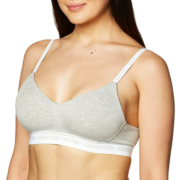 Bralette Calvin Klein CK One de algodón ligeramente forrado gris XL