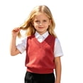 thumbnail image 5 of LIUYUNNN Kids Boys Girls V Neck Vest Sweater Sleeveless Warm Knitted Pullover Knitwear Tops Baby Girl Sweater Tunic, Size 2-3 Years, 5 of 6