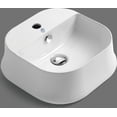 thumbnail image 3 of Whitehaus B-SH07 Britannia 16 3/4" Square Vitreous China Vessel Bathroom Sink - White, 3 of 4