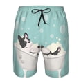 thumbnail image 3 of Goofa French Bulldog Taking a Bath Printed Mens Swim Trunks Summer Quick Dry Short Beach Swimwear Bathing Suits-3X-Large, 3 of 9