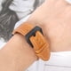 thumbnail image 2 of EeaseMX Correa de reloj de cuero con hebilla chapada en acero inoxidable, compatible con TOMTOM Runner 3 (marrón), 2 of 7