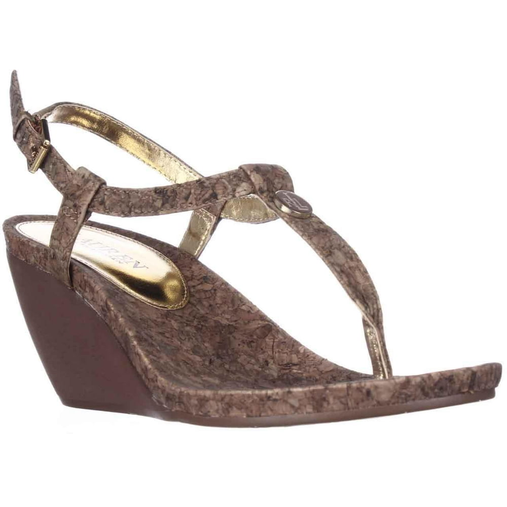 ralph lauren tan wedges