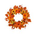 thumbnail image 4 of Corona de Acción de Gracias de Otoño, Corona de Puerta de 18 Pulgadas, Multiusos, Hecha a Mano, Resistente, Hoja de Arce Artificial, , Calabaza,, 4 of 8