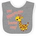 thumbnail image 3 of Inktastic My Meemaw Loves Me- Cute Giraffe Boys or Girls Baby Bib, 3 of 4