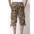 thumbnail image 3 of SWSMCLT Men's Cotton Cargo Shorts Printed Summer Casual Cropped Work Utility Capri Pants Designer Fashion Belted Khaki 36, 3 of 4