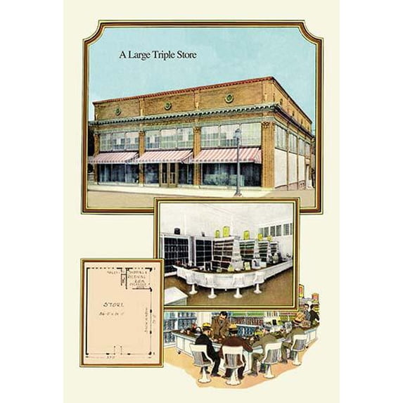 A Large Triple Store-Fine Art Canvas Print (20" x 30")