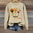 thumbnail image 4 of Happy Hallothanksmas Sweatshirts for Women Crewneck Funny Halloween Thanksgiving Christmas Sweatshirt Pullover Tops, 4 of 5