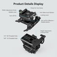 thumbnail image 2 of SmallRig Universal Height-Adjustable Mount Plate Kit for Arca-Swiss, Baseplate with 15mm Rod Clamp, Supports Vertical and Horizontal Filming, Compatible with DJI RS Series - 4233, 2 of 9