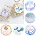 thumbnail image 2 of Pegatina personalizada para fiesta de sirena, etiquetas decorativas para fiesta de cumpleaños de niña, diseña tu propio texto, pegatina para Baby Shower, 2 of 4
