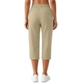 thumbnail image 3 of Rosvigor Capris for Women High Waisted Drawstring Athletic Pants Quick Dry Hiking Travel Capris Pants with Pockets, 3 of 7