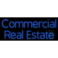 thumbnail image 1 of Commercial Real Estate 1 LED Neon Sign 10 x 24 - inches, Black Square Cut Acrylic Backing, with Dimmer - Bright and Premium built indoor LED Neon Sign for office, and stroefront, 1 of 7