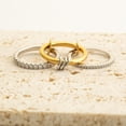 thumbnail image 3 of Anillo apilable de las mujeres Cubo anillo de circonio Anillo de metal mezclado apilados Anillo Set, 3 of 3