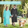 thumbnail image 3 of PMONPA Wearable Blanket Hoodie, Flannel Sherpa Fleece, Warm and Cozy Giant Sweatshirt for Adult, Woman and Man, One Size Fits All (Teal), 3 of 6