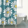 thumbnail image 4 of Waterproof Blue Daisy Shower Curtain 72x72 Inch Boho Style Polyester Unique Shower Curtain for Bathroom Hotel Home Decor with 12 Plastic Hooks, 4 of 5