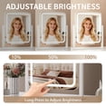 thumbnail image 4 of Odernirror Vanity Mirror with Bluetooth, LED Makeup Mirror for Desk, 5X Magnifier, Dimmable 3 Color Modes, White, 4 of 8