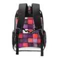 thumbnail image 3 of 16 Inch Transparent Backpack With Lightweight And Durable Design Without Pockets Transparent For Work Business Travel Sports Palevioletred Checked Hand-Drawn Sketch_1, 3 of 7