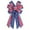 E, variant on Hwkond Memorial Day Decorations American Independence Day Bow Large Decorative Fourth Of July Collection Ribbon Red White And Blue Accessories on Clearance