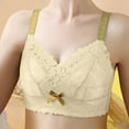 thumbnail image 2 of FhsagQ Bra Womens Bras Plus Size Robe Lace V Wireless Bralette for Women Available in Packs Bras for Women Push up Bra Women's Bras Bodysuit Yellow 34, 2 of 4