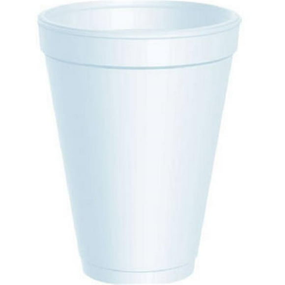 Dart 12J12 12 oz. White Styrofoam Cup - 25 Count, Pack Of 40