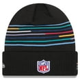 thumbnail image 2 of Men's New Era Black Houston Texans 2025 NFL Crucial Catch Cuffed Knit Hat, 2 of 2