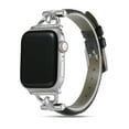 thumbnail image 2 of Correa de reloj de cuero genuino de primera calidad con cierre de metal en forma de D para correas de reloj inteligente de 41 mm, 45 mm y 49 mm, compatible con la serie 8, 2 of 5