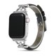 thumbnail image 2 of Correa de piel auténtica elegante para Apple Watch de 41 mm, 45 mm y 49 mm, diseño delgado con cierre de metal en forma de D, compatible con la serie 8, 2 of 5