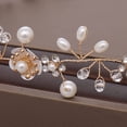 thumbnail image 4 of Diadema de novia con cuentas de cristal, accesorios para el cabello de boda de ratán floral, diadema dorada, diadema, accesorios para el cabello, accesorios para el cabello para damas, niñas, damas d JAMW Sencillez, 4 of 5