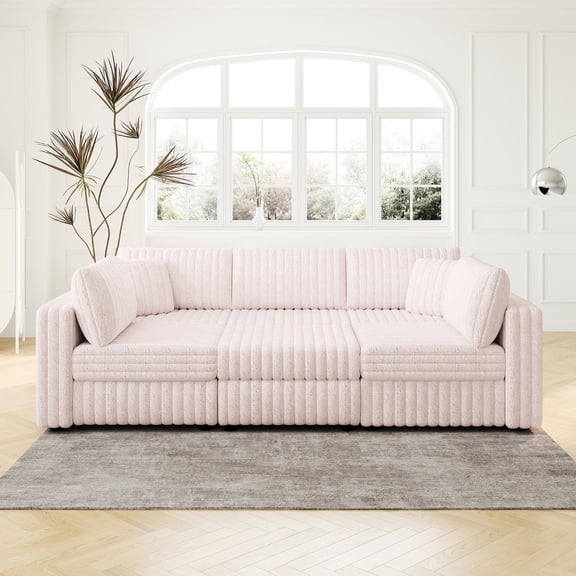 106.3" Modular Sofa with Polyurethane Foam Filler / Just the Right Support