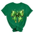 thumbnail image 5 of biudgviw St. Patrick's Day Shirt for Women Green Print Crewneck Graphic Tee Tops Casual Loose Short Sleeve T-Shirt for Festival Party, 5 of 5