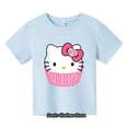 thumbnail image 4 of Camiseta de Hello Kitty para niños, ropa para niñas Kawaii, camiseta de bebé, camisetas informales de manga corta con dibujos animados de Anime para hombres y mujeres, 4 of 4