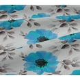 thumbnail image 4 of oneOone Cotton Jersey Turquoise Blue Fabric Leaves & Floral Watercolor Dress Material Fabric Print Fabric By The Yard 58 Inch Wide, 4 of 4