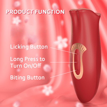 Thrusting Sucking Vibrator Female Tongue Licking Telescopic, Red 1 Count