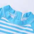 thumbnail image 4 of ATOGUTA Boys One Piece Swimsuit Zipper Rash Guard Kids Short Sleeve Bathing Suits Sun Protection Swimwear Blue, Size 2T-8, 4 of 5