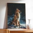 thumbnail image 4 of Hudo Dog Christmas Canvas Wall Art, Icelandic Sheepdog Dog Wall Art Prints Dogs Hanging Wall Pictures Decoration for Holiday Living Room Bedroom Bathroom, 4 of 5