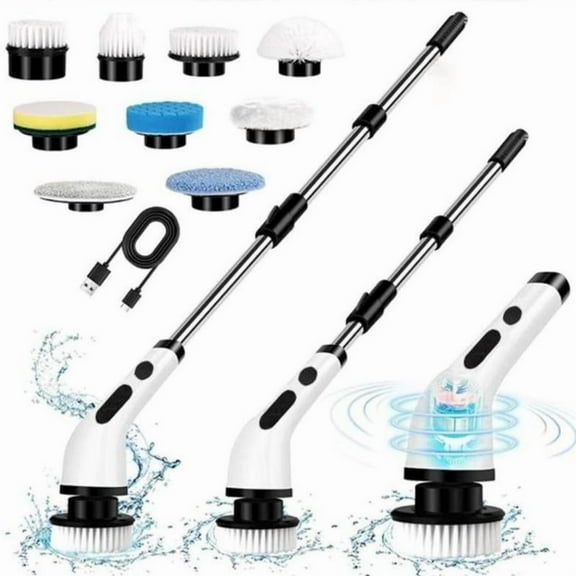 Electric Spin Scrubber,Cordless Shower Scrubber with IPX7 Waterproof, Electric Cleaning Brush