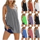 thumbnail image 1 of Conjuntos de otoño para mujer,Blusa sin mangas para mujer, cuello redondo, corte holgado informal, mezcla de poliéster y elastano, ropa deportiva para yoga, sopatenor, 1 of 9