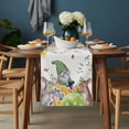 thumbnail image 2 of Green Easter Table Runner - 108 Inch Long, Kitchen Dining Table Runner Dresser Scarves, Eggs Gnomes Bunny Elegant Farmhouse Farmhouse Decor for Coffee Tables Wedding Party Banquet, 2 of 8