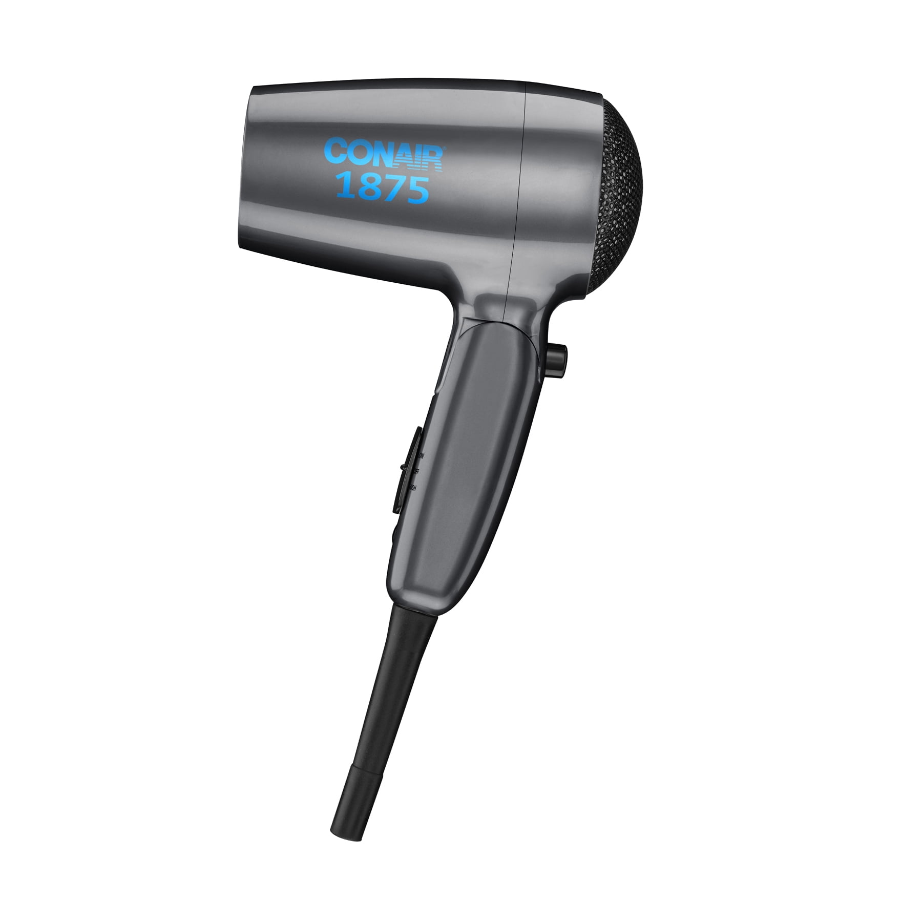 Conair Compact Folding Handle Travel Friendly Hair Dryers, Gray