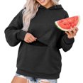 thumbnail image 3 of Mineart Women's Athletic Hooded Relaxed Long Sleeve Pullover Sweatshirt with Zipper Pocket Tops for Everyday Casual Street Looks Fall Winter, 3 of 10
