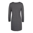 thumbnail image 5 of Henpk Summer Dresses for Women Striped T Shirt Dress Casual Midi Dress Short Sleeve Sundress with Pockets The Fashion Winter Plus Size Casual Loose Pocket Sexy Printed Dress Black L, 5 of 5