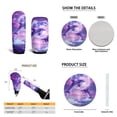thumbnail image 6 of Yuyamidu Dolphin Car Seat Cover Set of 15 Purple Moon Car Carpet Mats Universal Steering Wheel Cover Seat Belt Covers Car Cup Holders Gear Shift Knob Cover 15 PCS, 6 of 6
