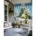 thumbnail image 4 of Outdoor Curtains for Patio, Blue Sky Ocean Waterproof Blackout Outside Curtain for Porch/Pergola/Gazebo, Coastal Sea Waves Summer Window Scenery Thermal Insulated Drapes, 1 Panel, 54 x 95 Inch, 4 of 8