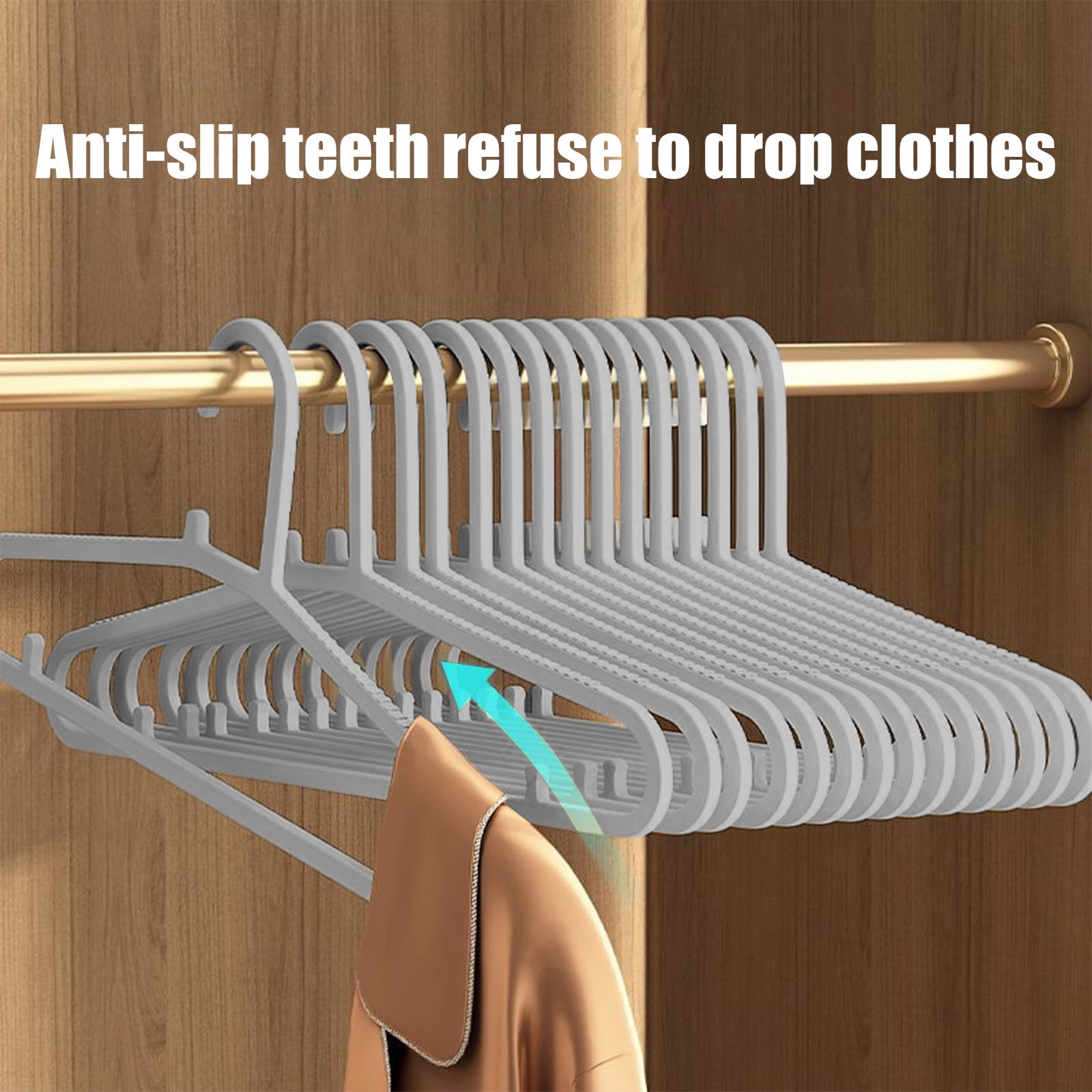 20 Pack Adult Plastic Hanger for Shirt Pants Coats Dresses Skirts Suits Jackets - Standard Thick Coat Hanger - Sturdy & Durable Design with Shoulder Hook - Gray