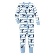 Old Navy Toddler Boy's Blue Striped Dinosaur Footless Cotton Pajama Sleeper (Size 4T)