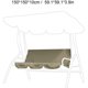 thumbnail image 2 of Cubierta negra para asiento de silla columpio de Patio, cubierta de repuesto a prueba de polvo para columpio de asiento al aire libre, 2 of 4